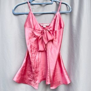 Victoria’s Secret Pink Silky Slip with Ribbon Tie Front
